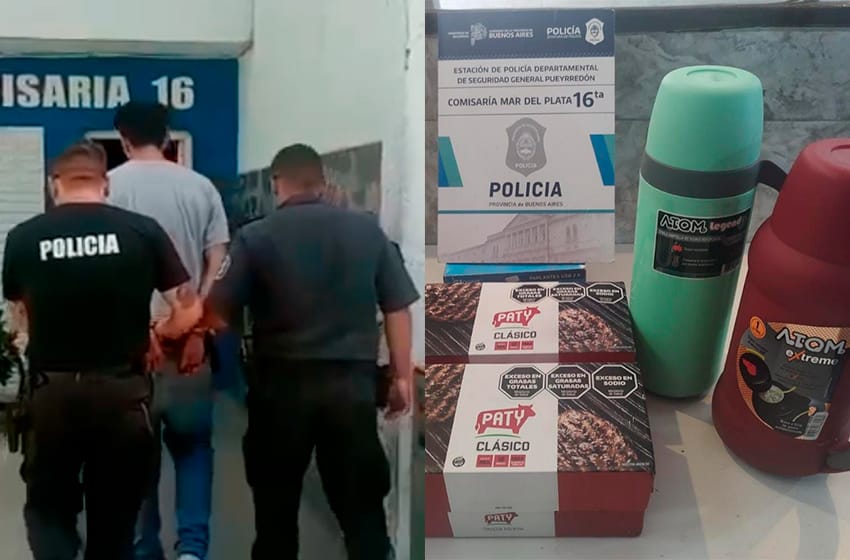 Escapaba en un taxi con mercadería robada: la empleada del "super" lo corría por Peralta Ramos