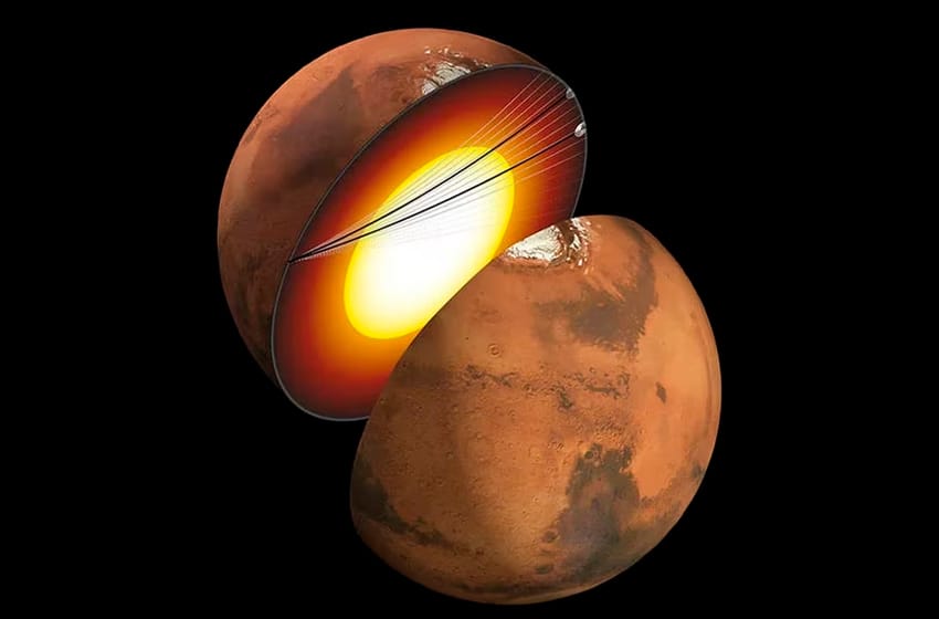 La NASA descubrió que el corazón de Marte es líquido