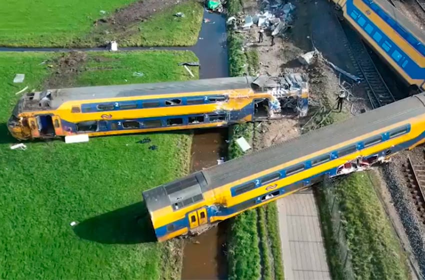 Chocó un tren de alta velocidad en Países Bajos: un muerto y 30 heridos
