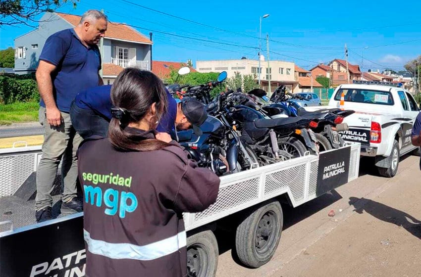 Picadas ilegales: secuestraron 30 motos en las calles de Mar del Plata