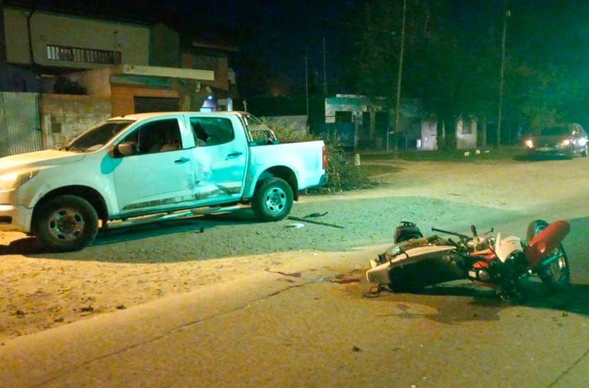 Grave accidente: un motociclista sufrió traumatismo de cráneo