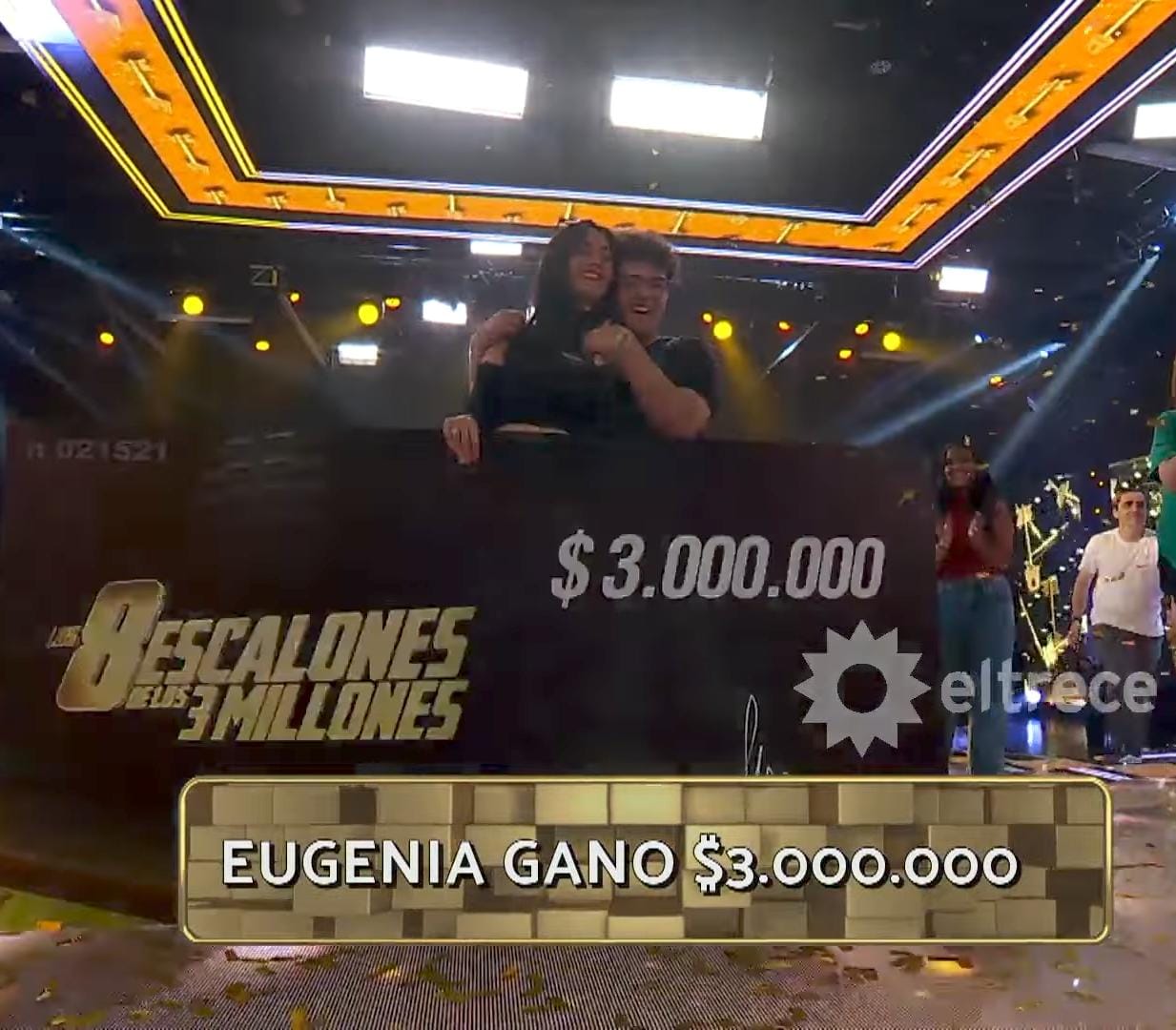 El momento en donde Eugenia se consagró campeona del programa.