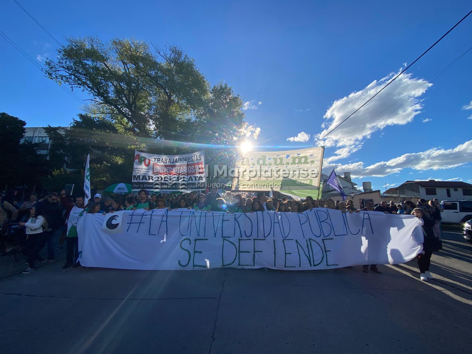 La marcha en Mar del Plata en defensa de la educacion pública (Foto Florencia Arroyos).