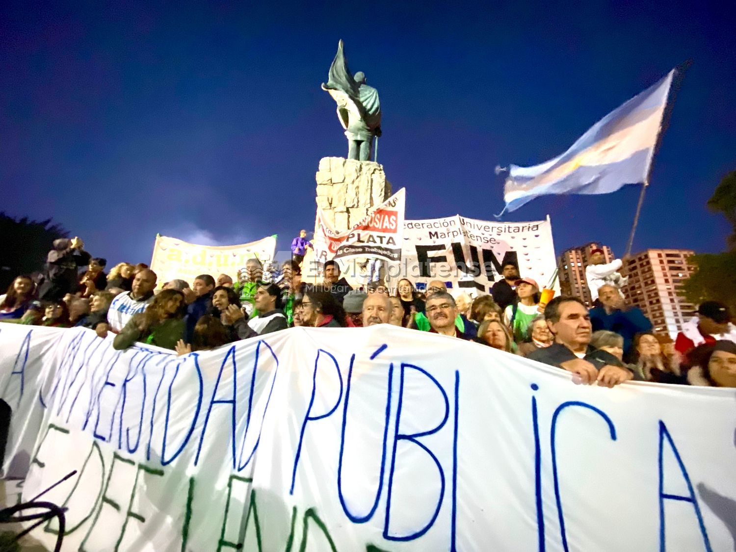 Una multitud marchó en Mar del Plata (Foto Florencia Arroyos).