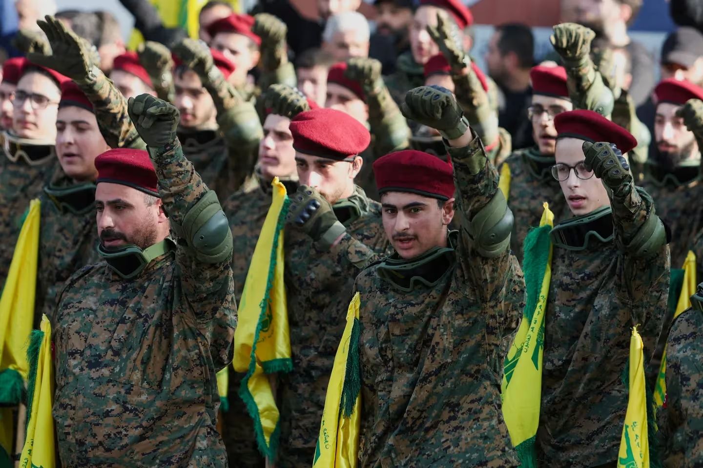 Miembros del movimiento chiita libanés Hezbollah