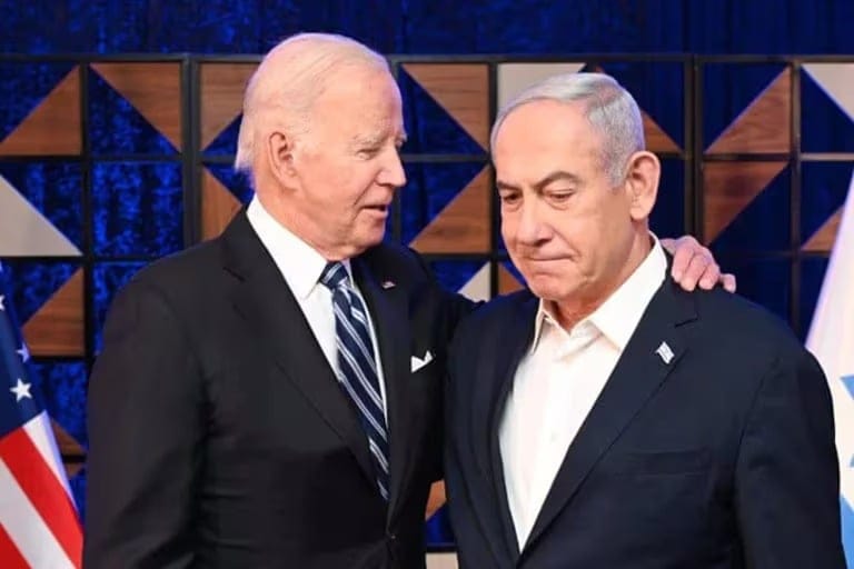 Joe Biden y Benjamin Netanyahu durante su última reunión en Tel Aviv, tras el ataque terrorista de Hamas a Israel