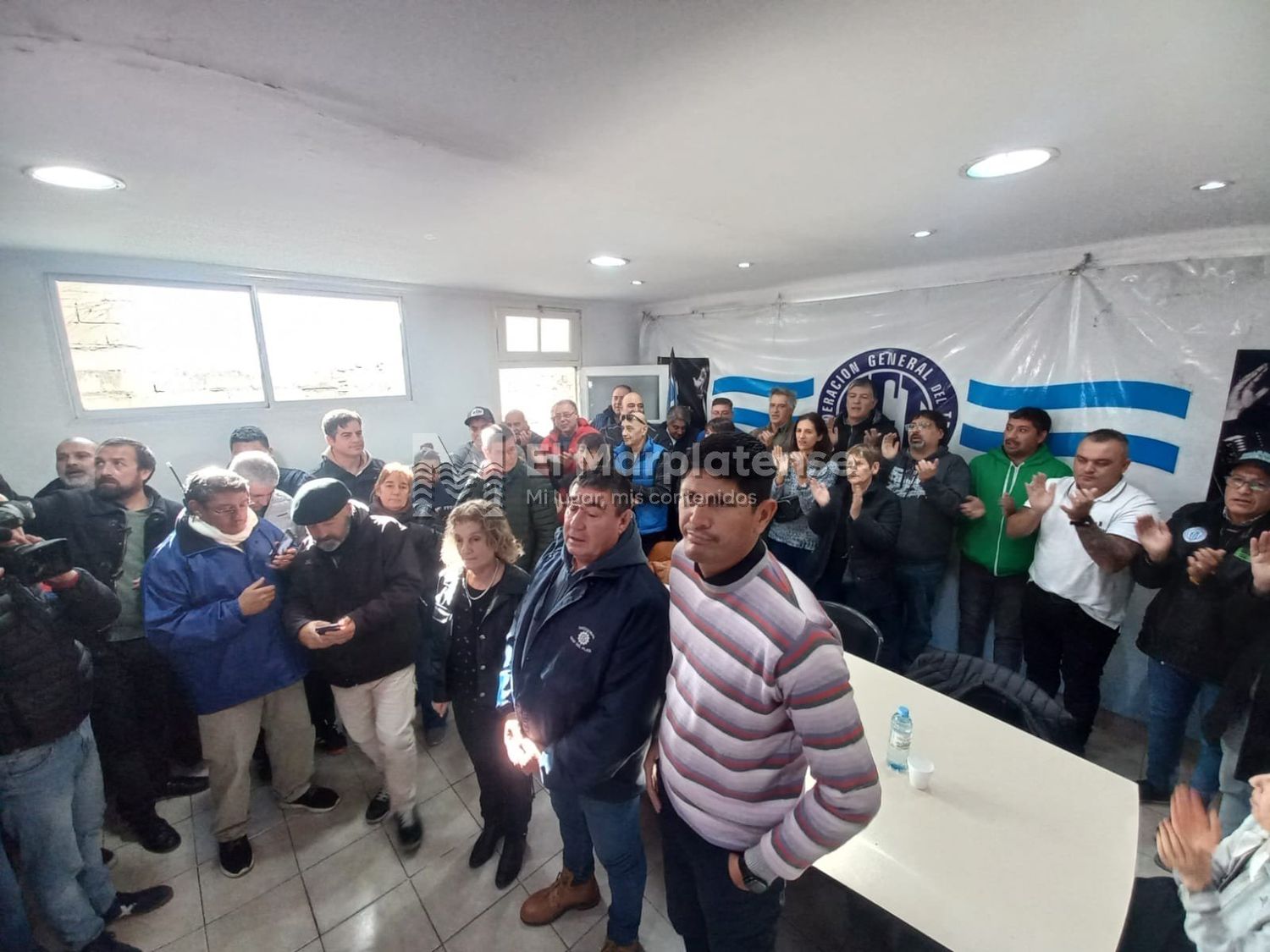 Las centrales de Trabajadores de Mar del Plata llevaron a cabo una conferencia de prensa.