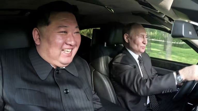Vladimir Putin y Kim Jong-un en Pyongyang