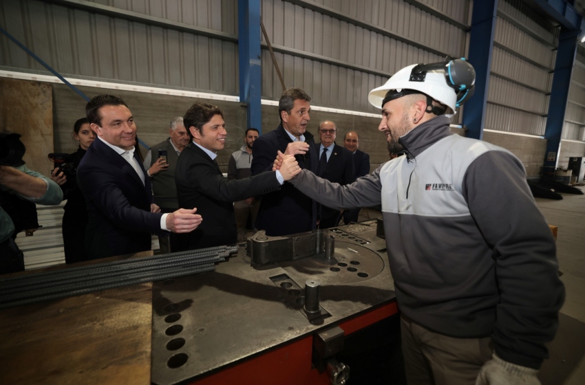 Kicillof y Massa recorrieron el Parque Industrial de Florencio Varela