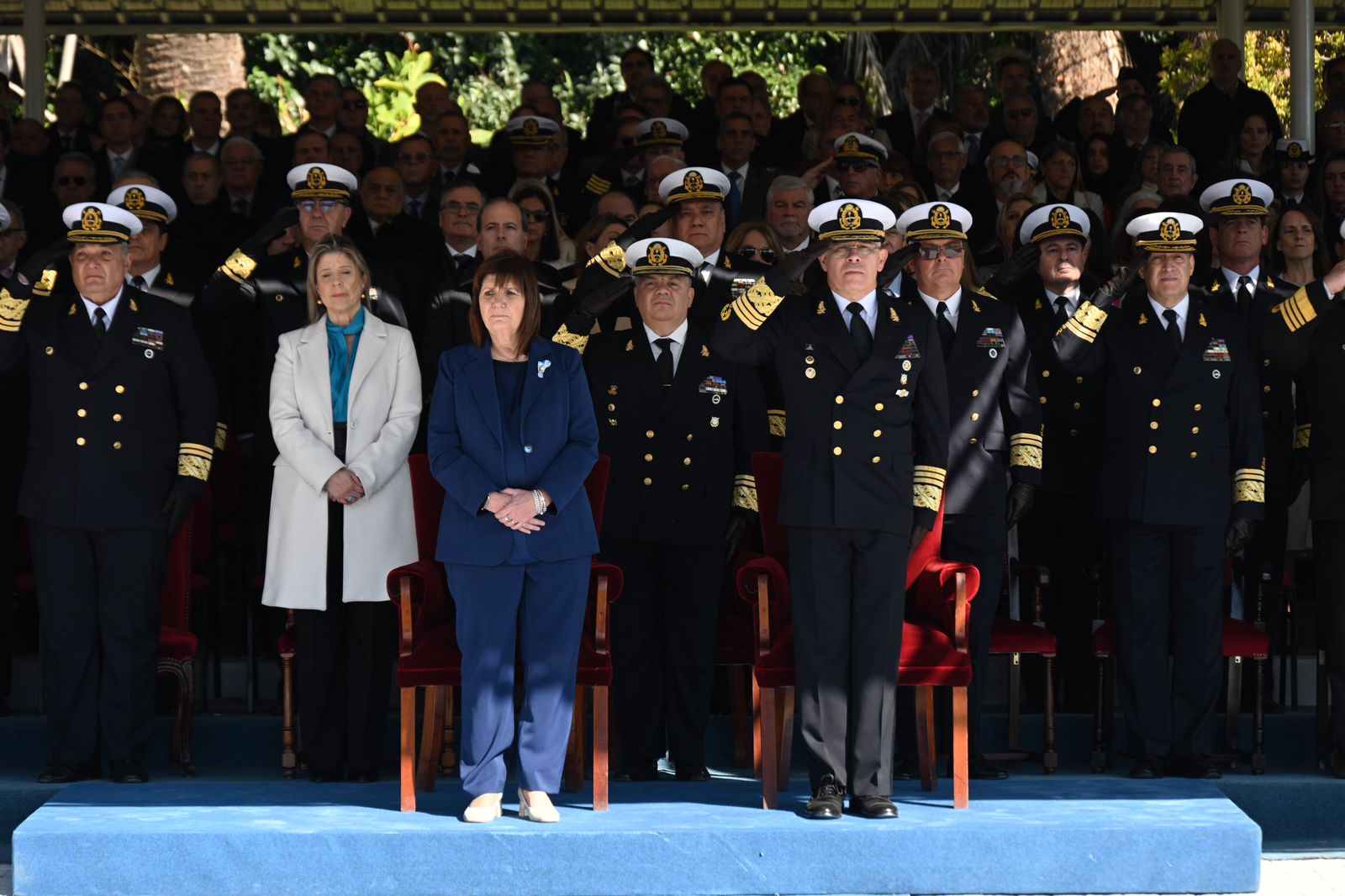 La ministra Bullrich encabezó el acto oficial donde de celebró el aniversario de nacimiento de la Prefectura.