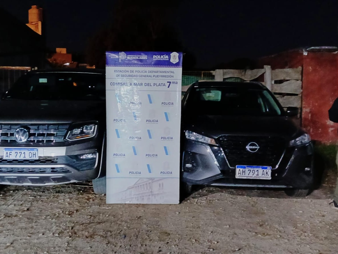 Allanamiento en Argentina recupera dos autos robados y municiones en vivienda de Mar del Plata